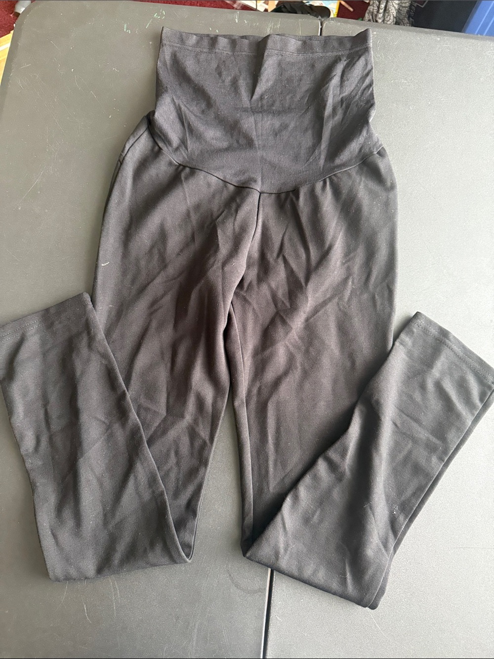 High-Waist Black Maternity Leggings